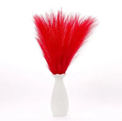 Produktbild von Pampasgras, 55 cm, Dekoration mit getrockneten Pampasgrasblüten, künstliches Pampasgras für die Heimdekoration (rot, 20 Stück)