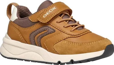 Produktbild von Geox - Jungen Sneaker "Rooner" FS11106 (32 EU) (dunkel Gelb/Kaffeebraun)