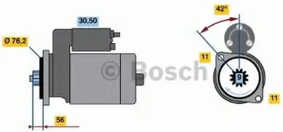 Produktbild von BOSCH 0 986 022 470 Starter Anlasser 1,7kW für PORSCHE BOXSTER (986) 12V