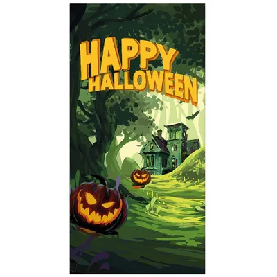 Produktbild von EUROPALMS Halloween Banner, Geisterwald, 90x180cm (80164206)