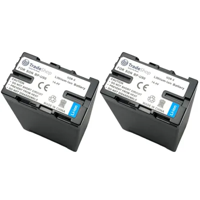Produktbild von 2x Hochleistungs Li-Ion Akku BP-U90 für Sony PMW-100 PMW-150 PMW-160 PMW-200 PXW-X160 PXW-X180 PMW-EX1 PMW-EX3 PMW-F3 PXW-FS5 / 14,4V/14,8V 7200mAh