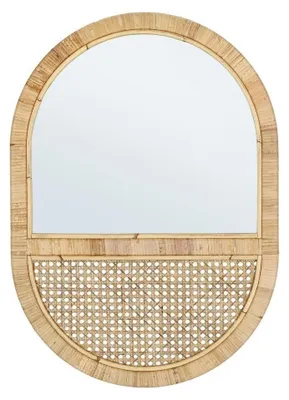Produktbild von Ovaler Spiegel aus natürlichem Rattan 50x70 Hajar YES