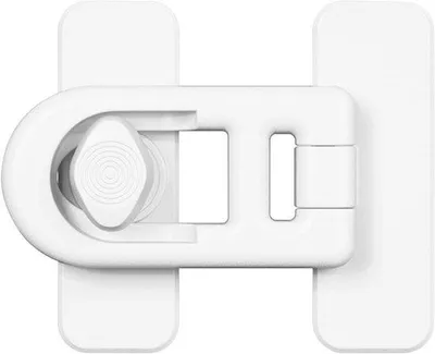 Produktbild von Famanu Kühlschrankschloss Kindersicher - Türsicherung für Ofen - Weiß - 7 x 5,8 cm