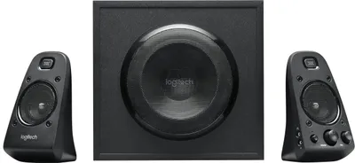 Produktbild von Logitech 980-000403 Lautsprechersystem mit Subwoofer, THX Audio , 400 Watt Spitzenleistung, starke Bässe, Multi-Geräte PC / PS4 / Xbox / TV / Handy / Tablet, Schwarz, 3,5 mm Eingänge