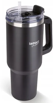 Zdjęcie produktu dla Termocup Lamart LT4088, pojemność 1200 ml, ze słomką, wykonany ze stali nierdzewnej