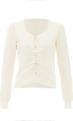 Produktbild von NAEMI damen strickpullover - wollweiss, XS/S