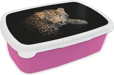 Produktbild von KitchenYeah® Lunchbox Brotzeit Brotdose 17x11 cm Panther - Schwarz - Tiere Kinder Brotzeitdose - Lunchpaket - Brotkasten  - Sandwich Box