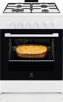 Obrázek produktu pro Electrolux LKK620010W, Volně stojící sporák, Bílá, Otočné, Bílá, Čelní, 1,15 m