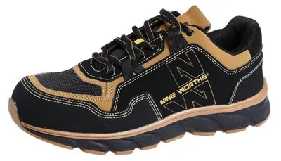 Image de Chaussures de Sécurité Basses Arsène - Taille 40 - Noir/Camel - Résistant et Confortable - D-Work