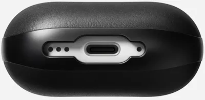 Image de Nomad Modern cuir coque AirPods 4 – Conçu pour s'adapter précisément aux AirPods 4 – Protège vos AirPods contre l'usure quotidienne – Donne à vos AirPods un aspect raffiné en cuir - Noir