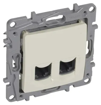 Immagine prodotto di Presa doppia 2xRJ45 UTP Kategorie 6 Niloe Legrand - Creme