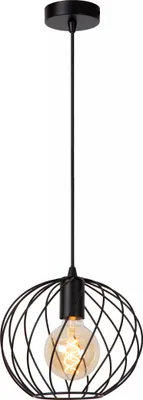 Zdjęcie produktu dla Lampa wisząca metalowa Ø25cm czarna DANZA 1xE27 40W Lucide