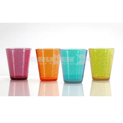 Immagine prodotto di Bicchieri OXIGEN - Set da 4 - 4 colori - policarbonato infrangibile - 300 ml