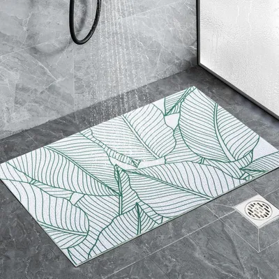 Immagine prodotto di Tappetino antiscivolo per doccia, simile alla luffa, in PVC bianco, antischimmogeno, 80 x 50 cm