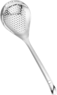 Produktbild von Schaumkelle, Wok-Spatel aus Edelstahl, robuster Sieblöffel zum Abgießen und Braten