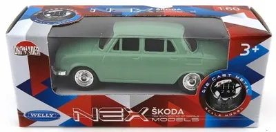 Produktbild von WELLY SKODA 100 Modellauto grün 1:60