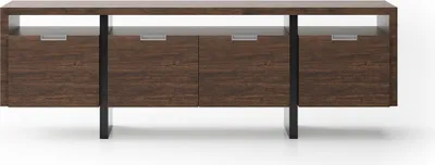 Obrázek produktu pro Designový dřevěný konzolový stolek Moderní nízký stolek do obývacího pokoje Stojan na televizi