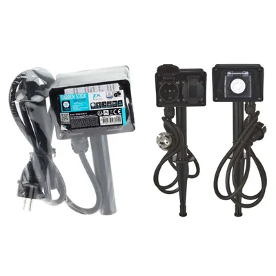 Image de Prise de jardin Fx Control avec minuterie Noir