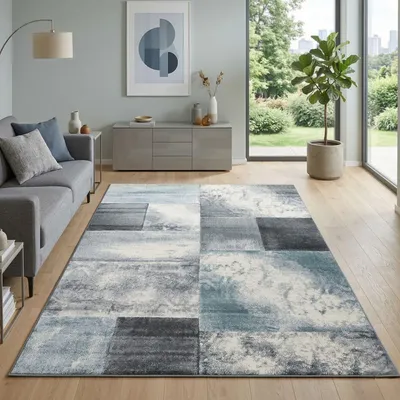 Immagine prodotto di Carpetsale24 Tappeto Design per Soggiorno Moderno Morbido Pelo Corto Taglio Contorno Facile da Pulire, Dimensioni: 120x170 cm
