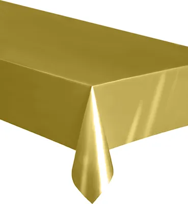 Zdjęcie produktu dla Unique Party 5084, Prostokątny, Plastik, Złoto, 1 szt., 1370 mm, 2740 mm