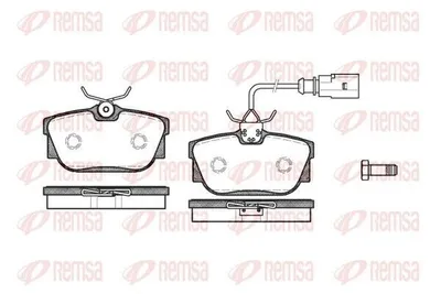Produktbild von REMSA Bremsbeläge Satz Hinten Bremsklötze für VW Transporter IV Bus (70B, 70C, 7DB, 7DK, 70J, 70K, 7DC, 7DJ) 0767.01