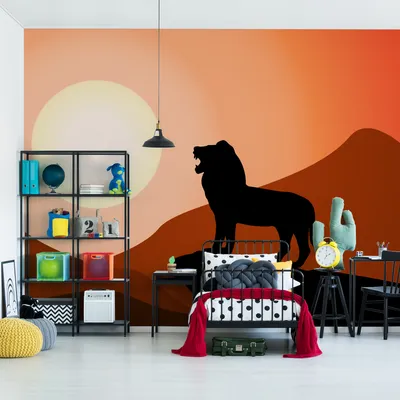Produktbild von Muralo XXL Vlies FOTOTAPETE Afrika Sonnenuntergang LoeWE Natur (B) 520 cm x (H) 318 cm Tapete Wandtapete WOHNZIMMER SCHLAFZIMMER 4841