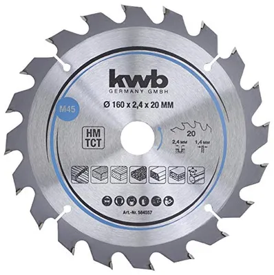 Zdjęcie produktu dla kwb 584557 tarcza pilarska z węglików spiekanych 160 x 20 mm 1 szt