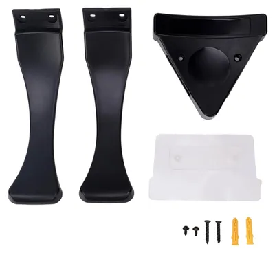 Produktbild von Wandmontierter Ballhalter aus ABS-Material, spurloser Kleber, platzsparendes Design, zur Aufbewahrung von Sportgeräten, elegantes schwarzes Design