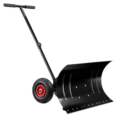 Productafbeelding van Sneeuwschep - Sneeuwschuiver met wielen - 74 x 43 cm - Verstelbaar - Staal