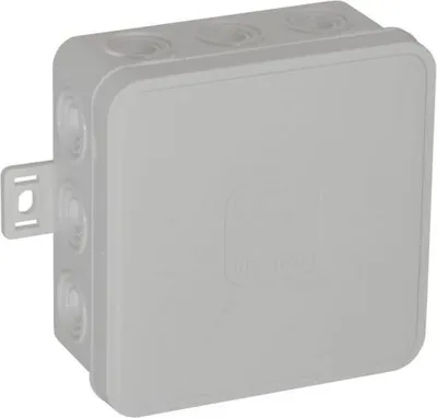 Produktbild von Aufputzdose, hermetisch IP54, weiß, aufschnappbar, 80x85x41 Viplast 03601