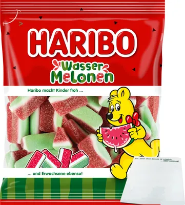 Produktbild von Haribo Wassermelonen (160g Packung) + usy Block