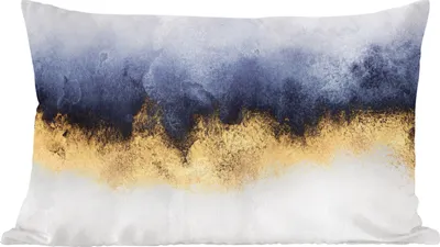 Produktbild von MuchoWow® Zierkissen Sofakissen Wohnzimmer Dekokissen 60x40 cm Abstrakt - Gold - Luxus - Kopfkissen - Polster mit Foto