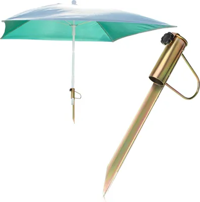 Produktbild von com-four® Sonnenschirmhalter aus Stahl - Bodenhülse für den Garten - Rasendorn für Sonnenschirme - Schirmständer mit Handgriff - Erdspieß mit Stockdurchmesser von 30 - 42 mm