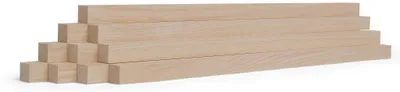 Produktbild von 10er-Set Holzleisten - Esche gehobelt - 25 x 25 x 500 mm