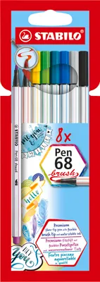 Produktbild von STABILO Premium-Filzstift mit Pinselspitze für variable Strichstärken - Pen 68 brush -…