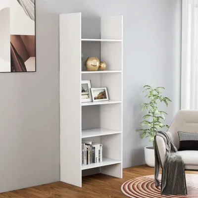 Obrázek produktu pro Maison Exclusive – knihovna bílá 60x35x180 cm dřevěný materiál