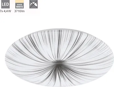 Zdjęcie produktu dla EGLO NIEVES, 1 szt., LED, 3700 lm, IP20, Srebrny, Biały