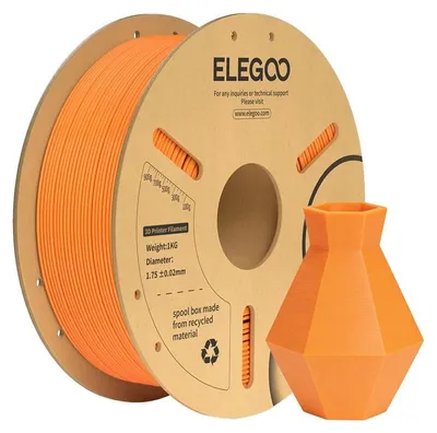 Productafbeelding van ELEGOO PLA+ - 1,75 mm - 1 kg - Spoel van karton - Oranje