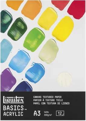 Produktbild von Acrylpapier – Skizzenblock für Acrylfarben, 12 Blatt, weiß, 300 g/m² – hochwertiges Zeichenpapier für Acrylfarben