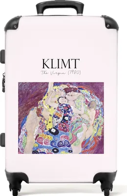 Produktbild von NoBoringSuitcases.com® Großer Koffer - Kunst - Klimt - Rosa - Farben - Alte Meister - Kombinationsschloss TSA - Hartschalen Trolley 4 Rollen - 72 liter - Reisekoffer - 66 cmKoffer Mittelgroß 67x43x25 cm, 72L,