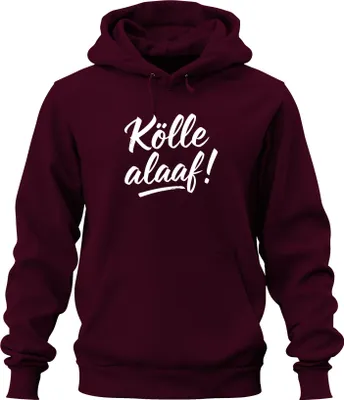 Produktbild von Kölle alaaaf Kölsch Karneval Köln Jeck Fastnacht Fasching Narr Uni Hoodie Kapuzenpullover, Burgundy, M