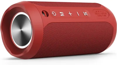 Zdjęcie produktu dla Przenośny głośnik - Bezprzewodowe audio - Muzyka w podróży - Wodoodporność IPX7 - 20 godzin pracy na baterii - Czerwony