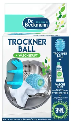 Produktbild von Dr. Beckmann Trocknerball inkl. Gratis-Probe Wäscheduft Spring | 50 ml