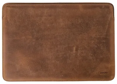 Productafbeelding van Accezz Leather Laptophoes 15 inch - Laptopsleeve - Cognac