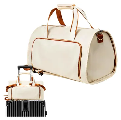Produktbild von Wandelbare Kleidertasche – 2-in-1 Reisetasche für Herren und Damen, beige