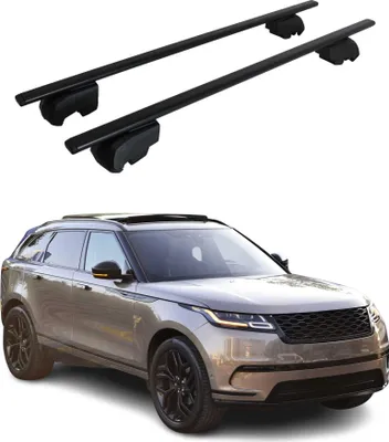Image de Barres de toit Transversales pour Range Rover Velar 2017-2023 Fer Noir ABE