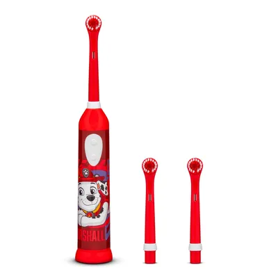 Immagine prodotto di Paw Patrol - Spazzolino oscillante per bambini Marshall, rosso, 2 testine, timer da 2 minuti, 3+
