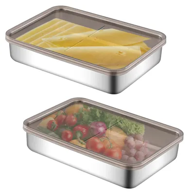Produktbild von 2 Stück Speckaufbewahrungsboxen für den Kühlschrank, 2 Stück