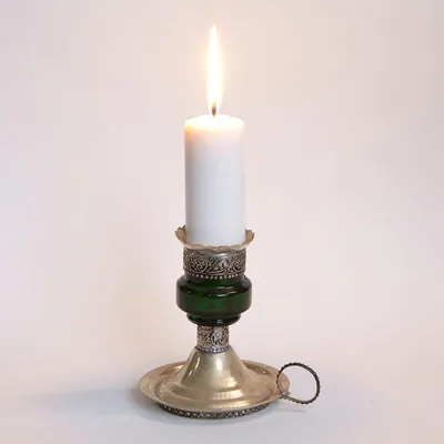 Produktbild von Orientalischer Kerzenständer Aladin Grün für Stumpenkerzen Höhe 12 cm Ø 8 cm