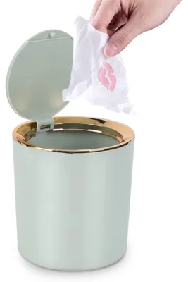 Tischabfalleimer mit Deckel, 2,6 l, hellgrün